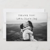 Modernes Minimalistisches 1 Foto Vielen Dank Dankeskarte (Vorderseite)