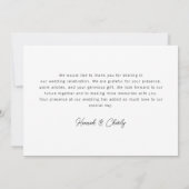 Modernes Minimalistisches 1 Foto Vielen Dank Dankeskarte (Rückseite)