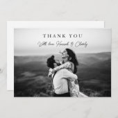 Modernes Minimalistisches 1 Foto Vielen Dank Dankeskarte (Vorne/Hinten)