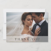 Modernes Minimalistisches 1 Foto Vielen Dank Dankeskarte (Vorderseite)