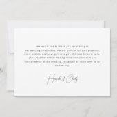 Modernes Minimalistisches 1 Foto Vielen Dank Dankeskarte (Rückseite)