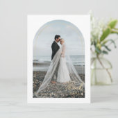 Modernes Minimalistisches 1 Foto Vielen Dank Dankeskarte (Stehend Vorderseite)