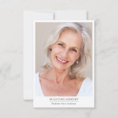 Modernes Minimalistisches 2-Foto-Beerdigung-Beilei Dankeskarte (Vorderseite)