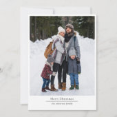 Modernes Minimalistisches 2 Foto Frohe Weihnachten (Vorderseite)