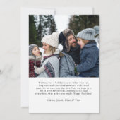 Modernes Minimalistisches 2 Foto Frohe Weihnachten (Rückseite)