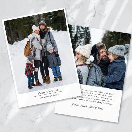 Modernes Minimalistisches 2 Foto Frohe Weihnachten