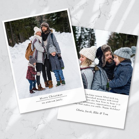 Modernes Minimalistisches 2 Foto Frohe Weihnachten