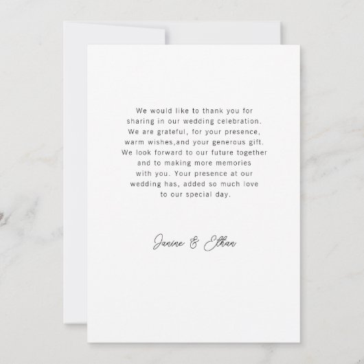 Modernes Minimalistisches 3 Fotos Vielen Dank Dankeskarte (Rückseite)