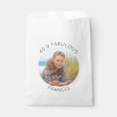 Modernes Minimalistisches 40 & Fabulous Circle Fot Geschenktütchen (Vorderseite)