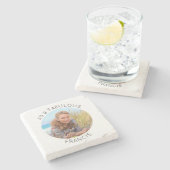 Modernes Minimalistisches 40 & Fabulous Circle Fot Steinuntersetzer (Seitenansicht)