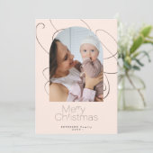 Modernes, minimalistisches 4 Foto Weihnachten (Stehend Vorderseite)