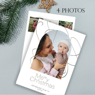 Modernes, minimalistisches 4 Foto Weihnachten