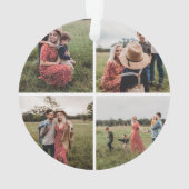 Modernes Minimalistisches 4-Fotomaterial Ornament (Rückseite)