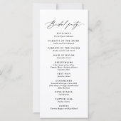 Modernes Minimalistisches 4x9-Hochzeitsprogramm (Rückseite)