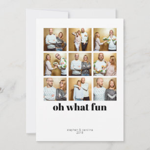 Modernes minimalistisches 9-Quadrat-Ferienfoto Feiertagskarte