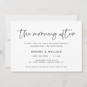 Modernes Minimalistisches Abendessen nach Hochzeit Einladung (Vorderseite)