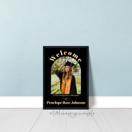 Modernes Minimalistisches Abschluss Begrüßungszeic Poster