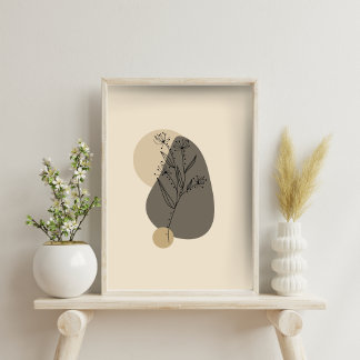 Modernes Minimalistisches Abstrakt geometrisches P Poster