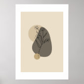 Modernes Minimalistisches Abstrakt geometrisches P Poster (Vorne)