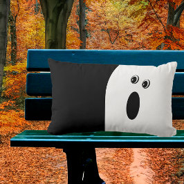 Modernes Minimalistisches Abstrakt Ghost Halloween Kissen Für Draußen