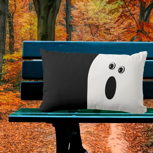 Modernes Minimalistisches Abstrakt Ghost Halloween Kissen Für Draußen (Von Creator hochgeladen)