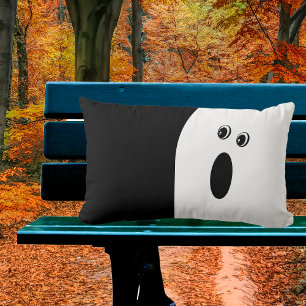 Modernes Minimalistisches Abstrakt Ghost Halloween Lendenkissen