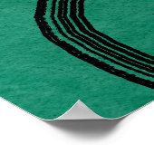 Modernes Minimalistisches Abstrakt Line Art Poster (Ecke)