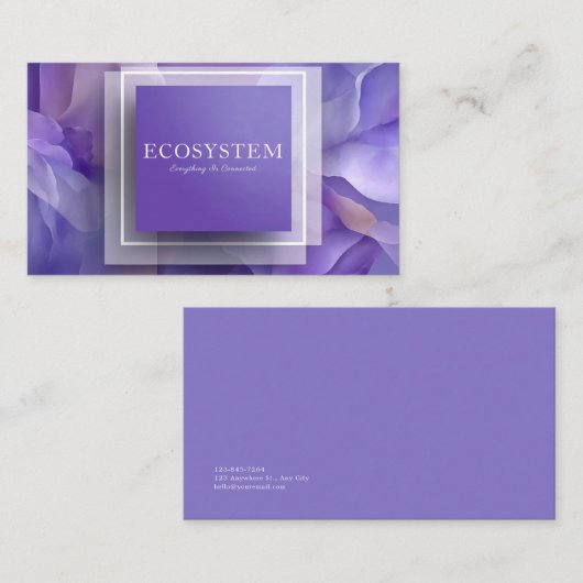 Modernes Minimalistisches Abstraktes Blumengeflech Visitenkarte (Vorne/Hinten)