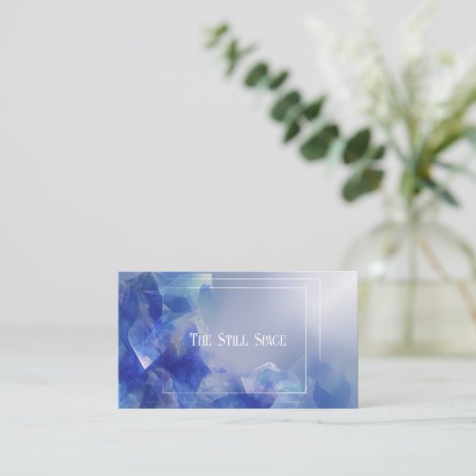 Modernes Minimalistisches Abstraktes Kristalleis Visitenkarte (Stehend Vorderseite)