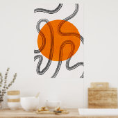 Modernes Minimalistisches Abstraktes Poster (Küche)