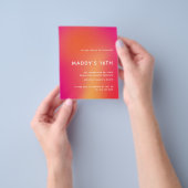 Modernes Minimalistisches Abstraktes Sweet 16 Invi Flyer (Gruppe)