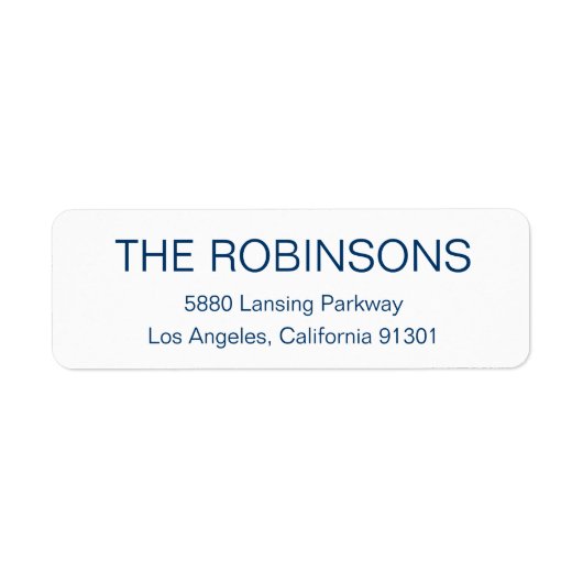 Modernes Minimalistisches Adressenlabel (Vorne)