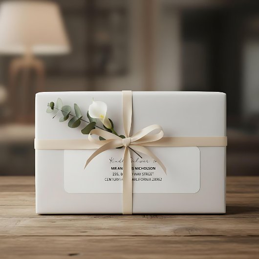 Modernes, minimalistisches Adressetikett