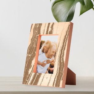 Modernes Minimalistisches Agate Marble Muster Geätzte Rahmen