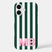 Modernes Minimalistisches Anfangsmonogramm Case-Mate iPhone Hülle (Rückseite)