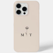 Modernes Minimalistisches Anfangsmonogramm Case-Mate iPhone Hülle (Rückseite)