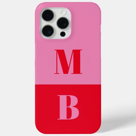 Modernes Minimalistisches Anfangsmonogramm Case-Mate iPhone Hülle (Rückseite)
