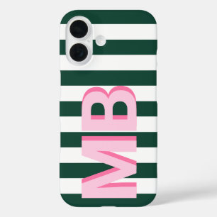 Modernes Minimalistisches Anfangsmonogramm iPhone 16 Hülle