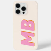 Modernes Minimalistisches Anfangsmonogramm Case-Mate iPhone Hülle (Rückseite)