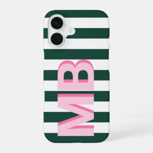 Modernes minimalistisches Anfangsmonogramm iPhone 16 Hülle