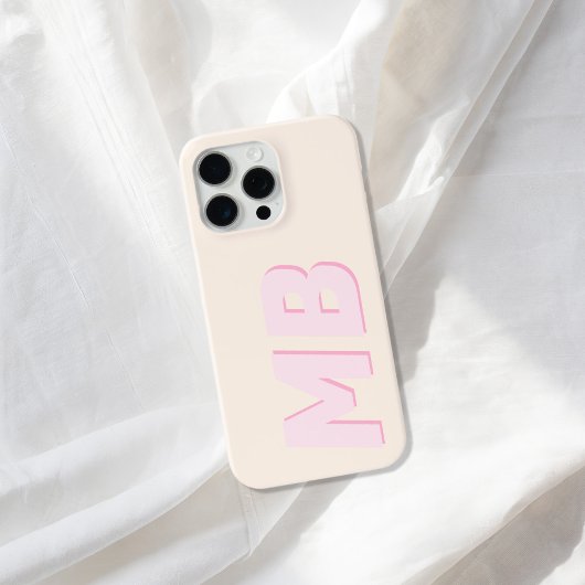 Modernes Minimalistisches Anfangsmonogramm iPhone Hülle