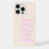 Modernes Minimalistisches Anfangsmonogramm iPhone Hülle (Rückseite)