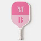 Modernes Minimalistisches Anfangsmonogramm Pickleball Schläger (Rückseite)
