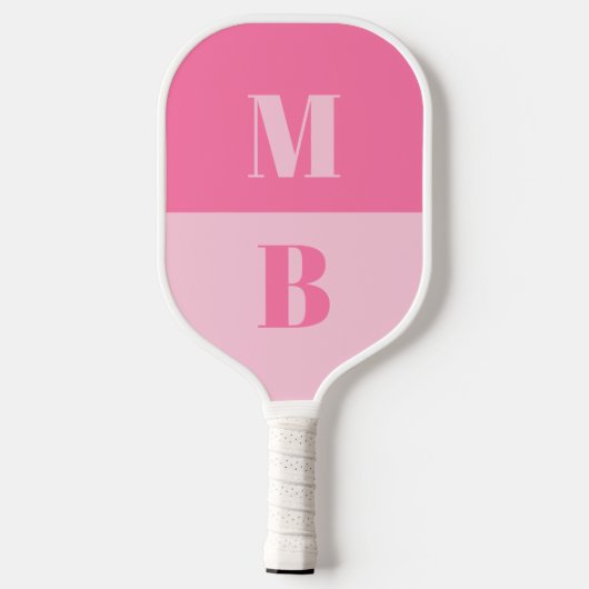Modernes Minimalistisches Anfangsmonogramm Pickleball Schläger (Rückseite)