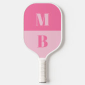 Modernes Minimalistisches Anfangsmonogramm Pickleball Schläger (Vorderseite)