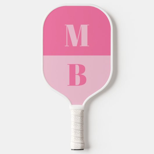 Modernes Minimalistisches Anfangsmonogramm Pickleball Schläger (Vorderseite)
