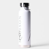 Modernes minimalistisches Anfangsmonogramm Trinkflasche (Links)