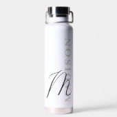 Modernes minimalistisches Anfangsmonogramm Trinkflasche (Rückseite)