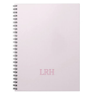 Modernes Minimalistisches Anfangsrosa Monogramm Notizblock