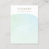 Modernes Minimalistisches Aqua-Aqua-Erd-Display Visitenkarte (Vorderseite)